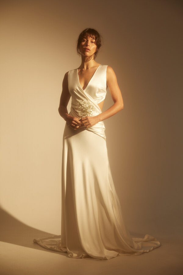 S L O W collection gown detail by L'eto Bridal