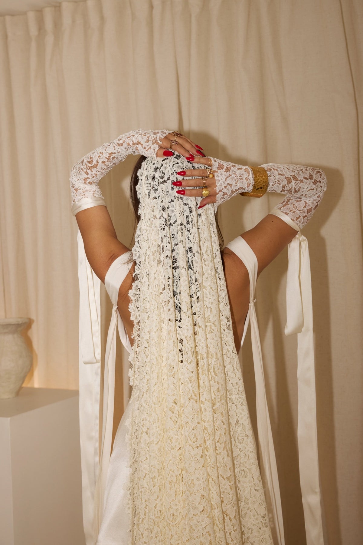 Vintage Lace Sleeves by L'eto Bridal, image 1